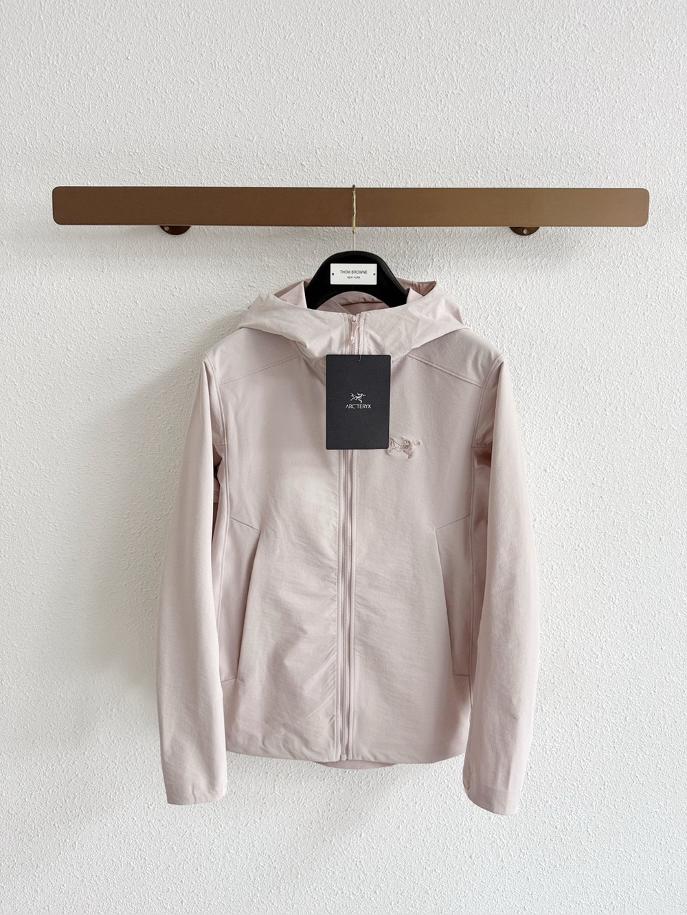 Arc'teryx Women's Hooded Softshell Jacket in Pale Pink